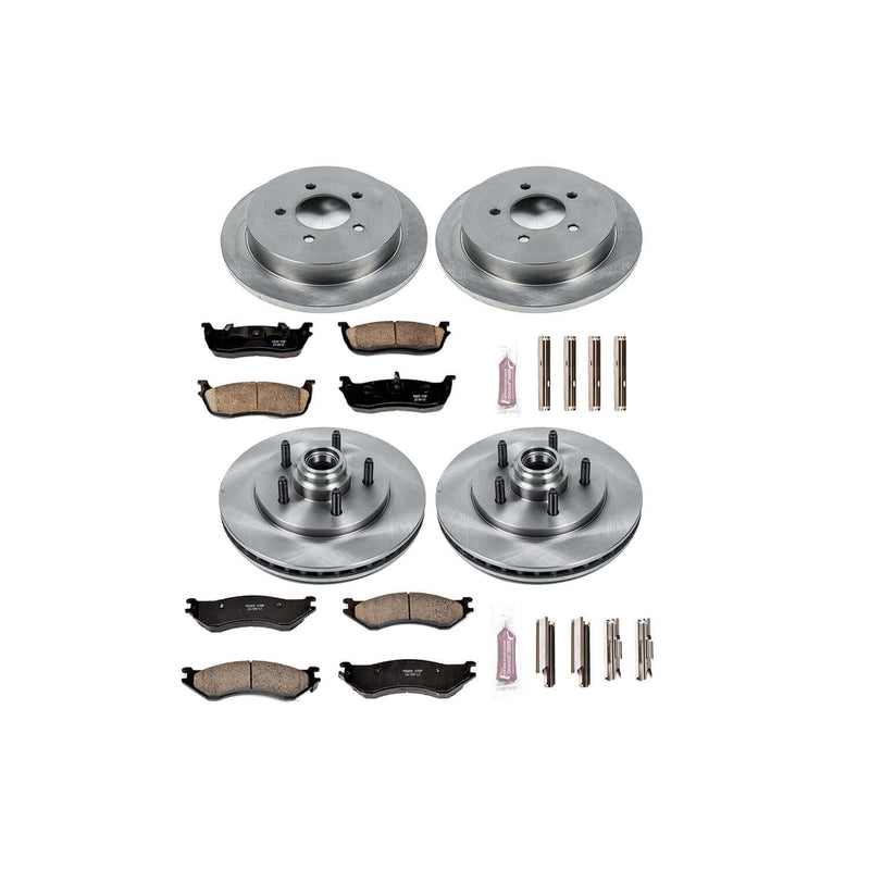 Power Stop KOE1919 Autospecialty - 1-Click Daily Driver Brake Kits (Front And Rear) for 2000-2004 Ford Expedition product image