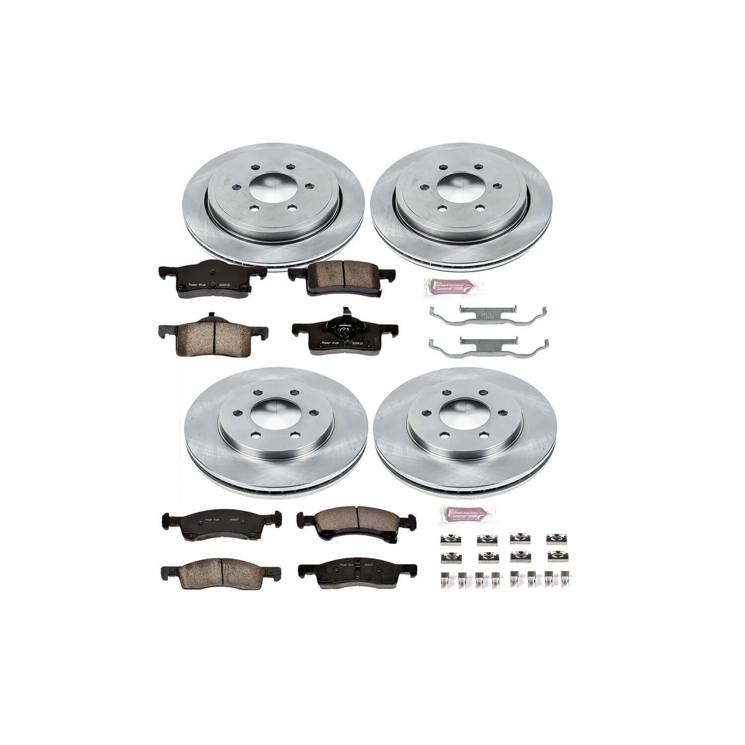 Power Stop KOE1934 Autospecialty - 1-Click Daily Driver Brake Kits (Front And Rear) for 2002-2006 Ford Expedition product image