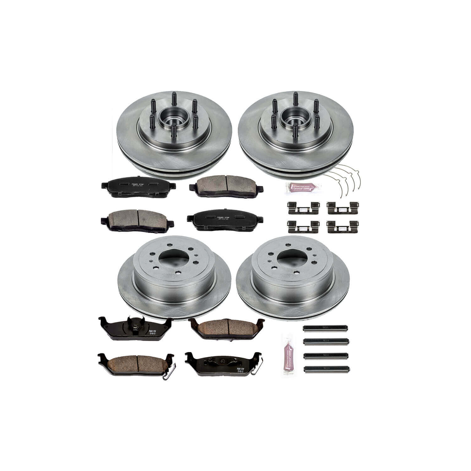 Power Stop KOE1940 Autospecialty - 1-Click Daily Driver Brake Kits (Front And Rear) for 2004-2008 Ford F-150 product image