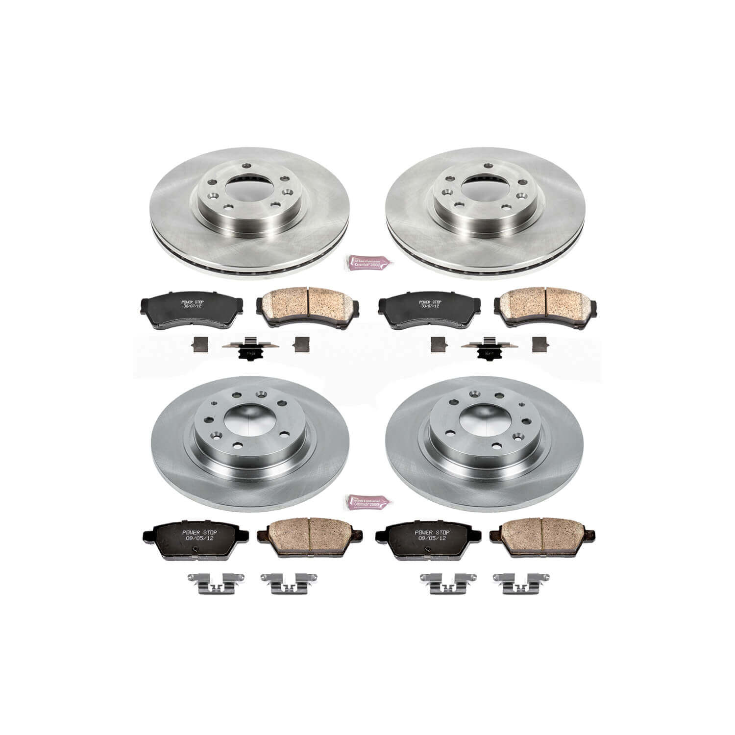 Power Stop KOE200 Autospecialty - 1-Click Daily Driver Brake Kits (Front And Rear) for 2006-2013 Ford Fusion product image