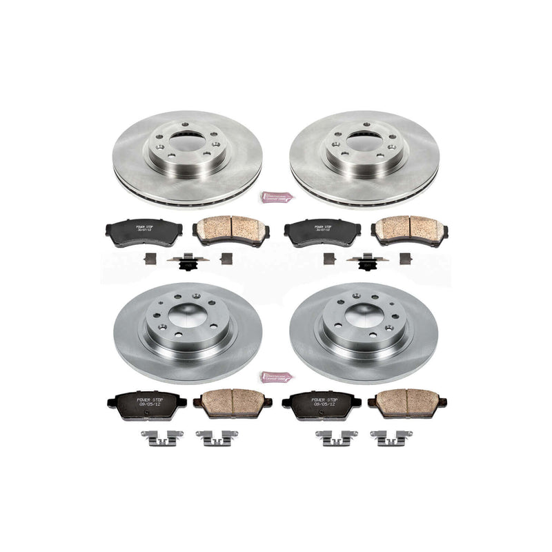 Power Stop KOE200 Autospecialty - 1-Click Daily Driver Brake Kits (Front And Rear) for 2006-2013 Ford Fusion product image