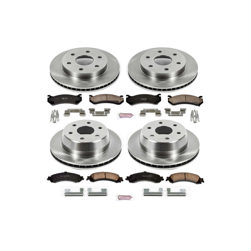 Power Stop KOE2015 Autospecialty - 1-Click Daily Driver Brake Kits (Front And Rear) for 2000-2006 Cadillac Escalade product image
