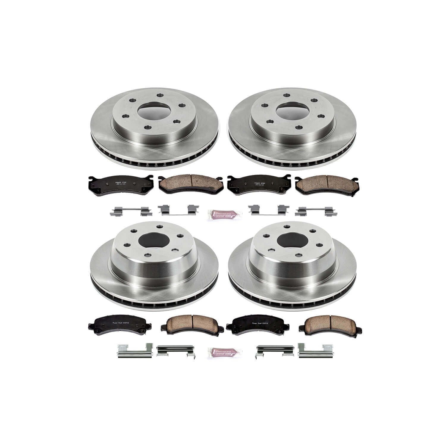 Power Stop KOE2016 Autospecialty - 1-Click Daily Driver Brake Kits (Front And Rear) for 2002-2008 Cadillac Escalade product image