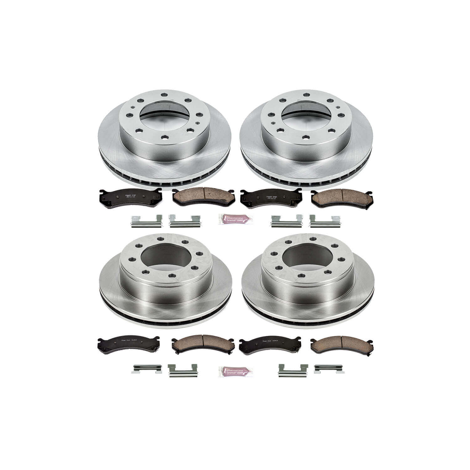 Power Stop KOE2027 Autospecialty - 1-Click Daily Driver Brake Kits (Front And Rear) for 1999-2013 Chevrolet Avalanche 2500 product image