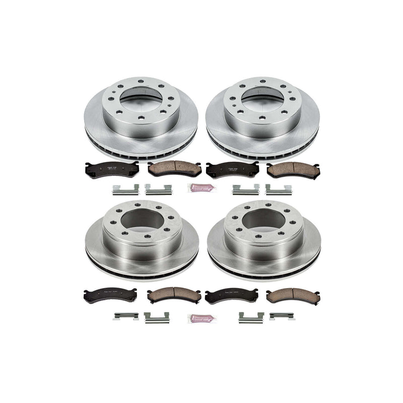 Power Stop KOE2027 Autospecialty - 1-Click Daily Driver Brake Kits (Front And Rear) for 1999-2013 Chevrolet Avalanche 2500 product image