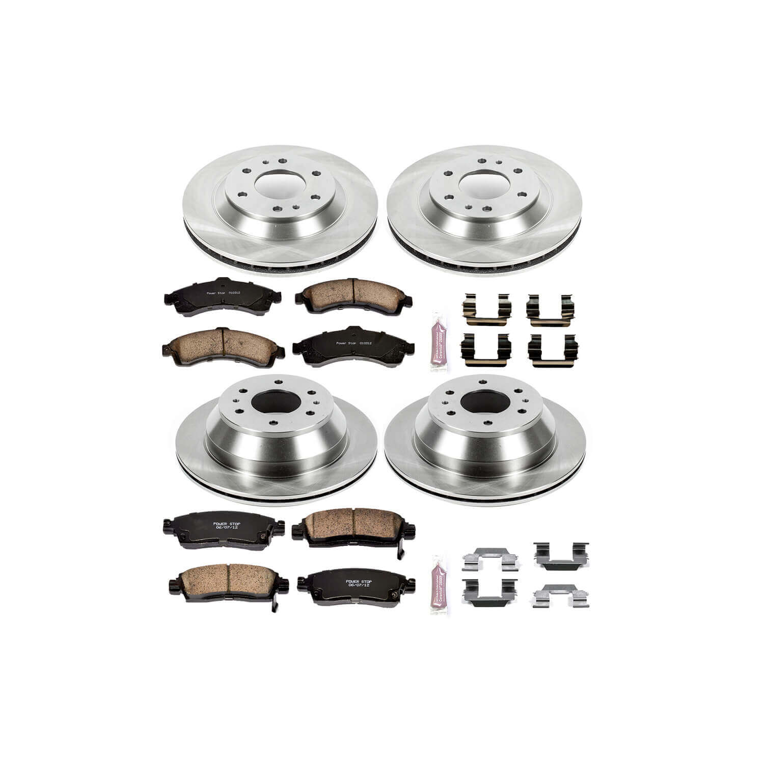 Power Stop KOE2058 Autospecialty - 1-Click Daily Driver Brake Kits (Front And Rear) for 2002-2005 Buick Rainier product image