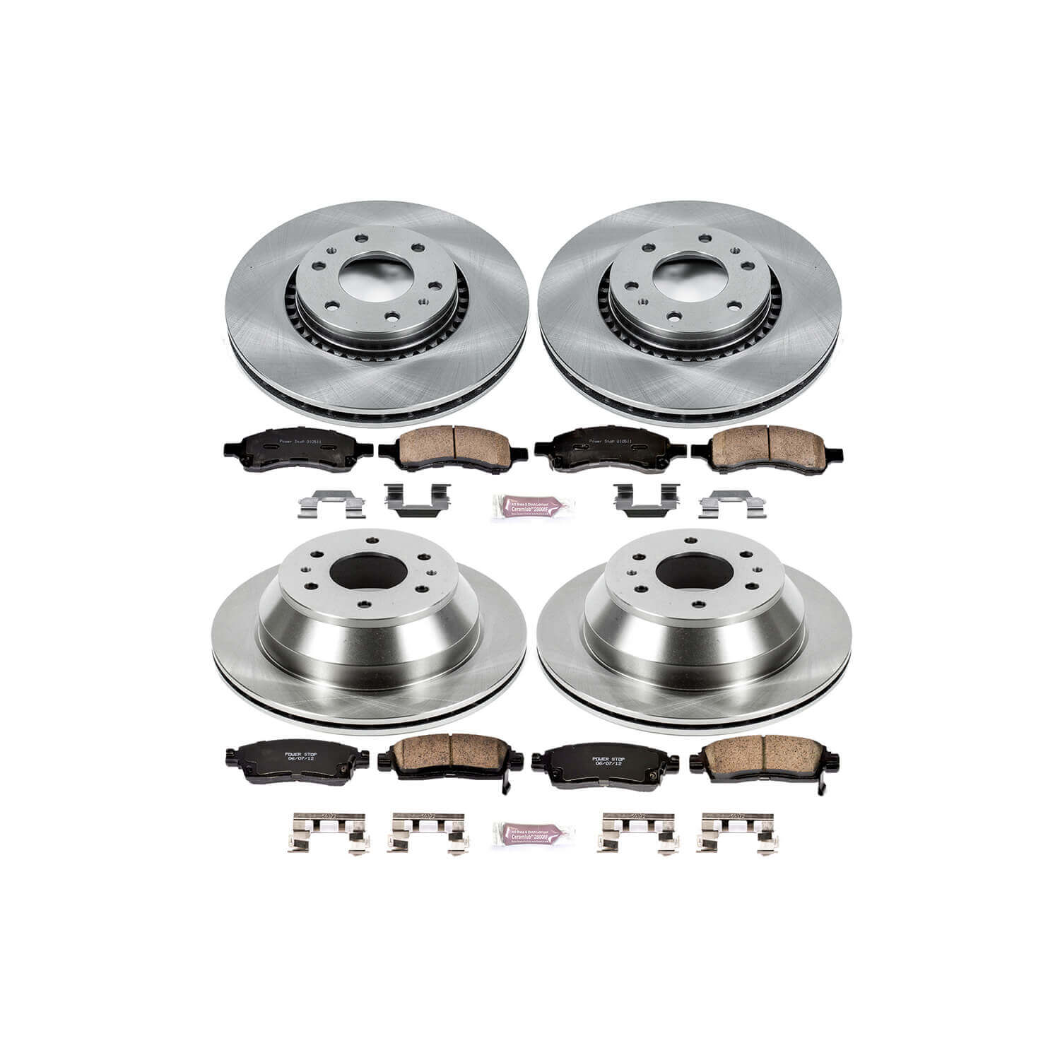 Power Stop KOE2060 Autospecialty - 1-Click Daily Driver Brake Kits (Front And Rear) for 2006-2009 Buick Rainier product image