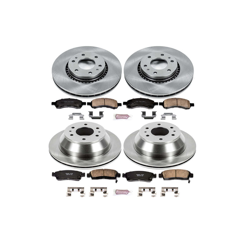 Power Stop KOE2060 Autospecialty - 1-Click Daily Driver Brake Kits (Front And Rear) for 2006-2009 Buick Rainier product image