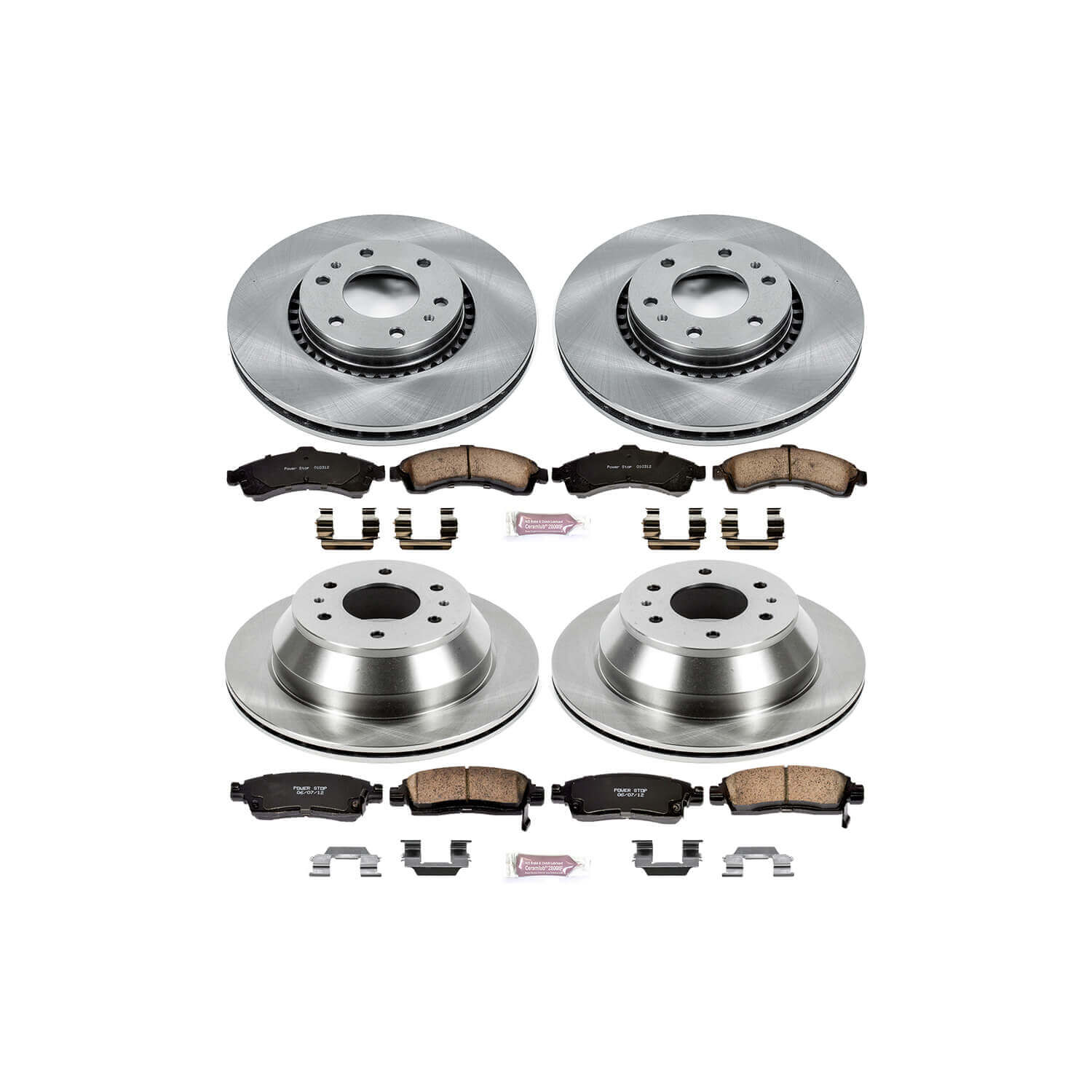 Power Stop KOE2062 Autospecialty - 1-Click Daily Driver Brake Kits (Front And Rear) for 2002-2006 Buick Rainier product image