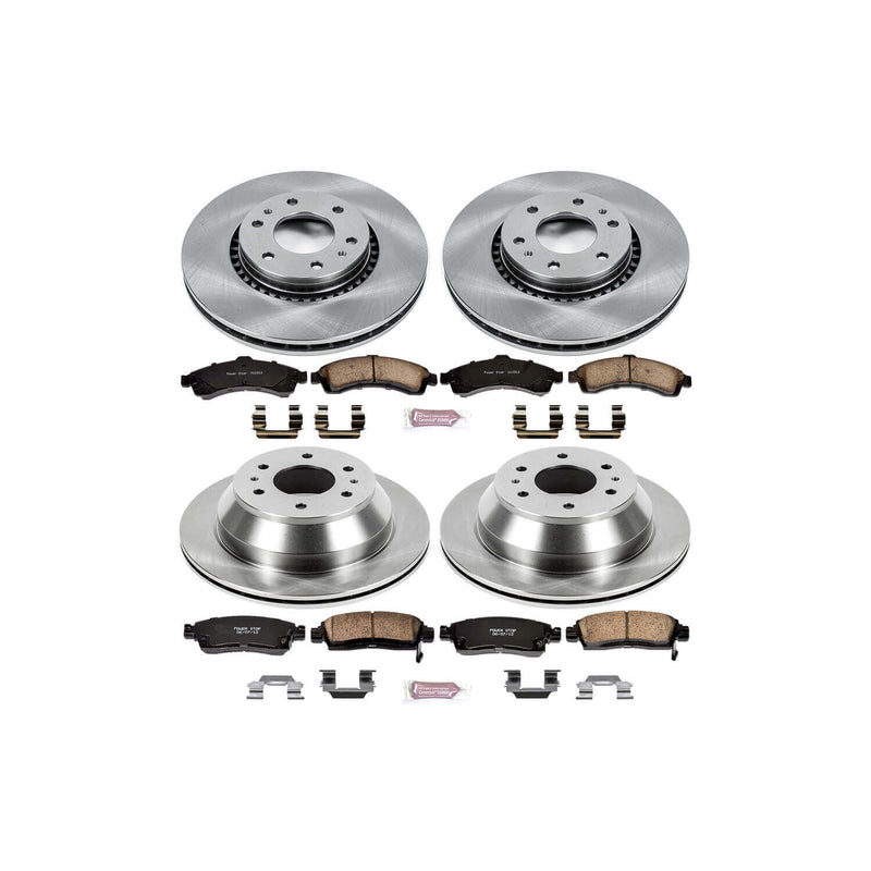 Power Stop KOE2062 Autospecialty - 1-Click Daily Driver Brake Kits (Front And Rear) for 2002-2006 Buick Rainier product image