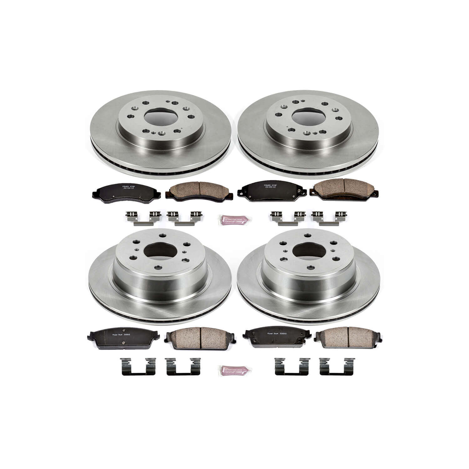Power Stop KOE2068 Autospecialty - 1-Click Daily Driver Brake Kits (Front And Rear) for 2007-2008 Cadillac Escalade product image
