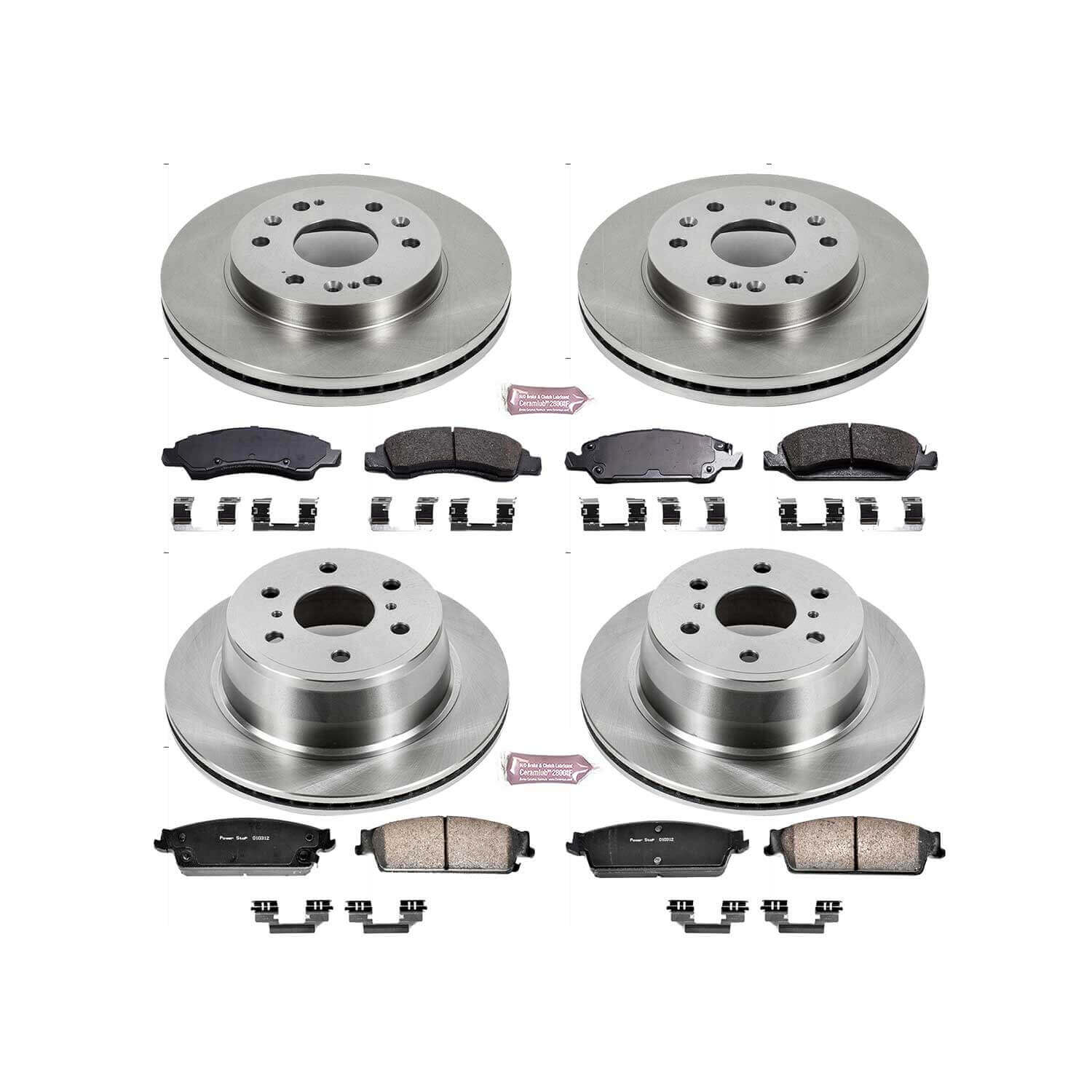 Power Stop KOE2070 Autospecialty - 1-Click Daily Driver Brake Kits (Front And Rear) for 2007-2014 Cadillac Escalade product image