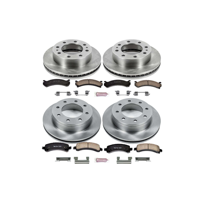 Power Stop KOE2072 Autospecialty - 1-Click Daily Driver Brake Kits (Front And Rear) for 2003-2020 Chevrolet Express 3500 product image