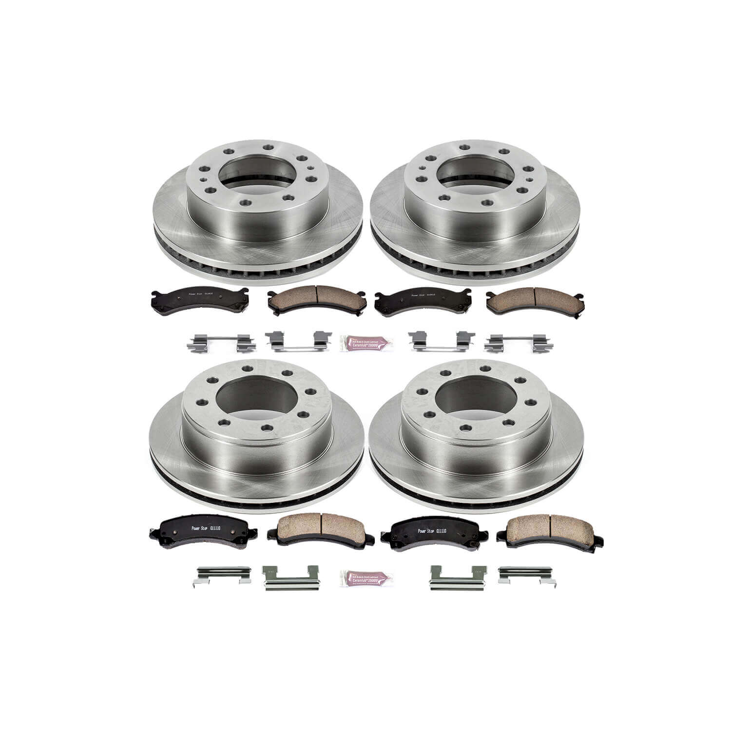 Power Stop KOE2074 Autospecialty - 1-Click Daily Driver Brake Kits (Front And Rear) for 2003-2016 Chevrolet Express 3500 product image