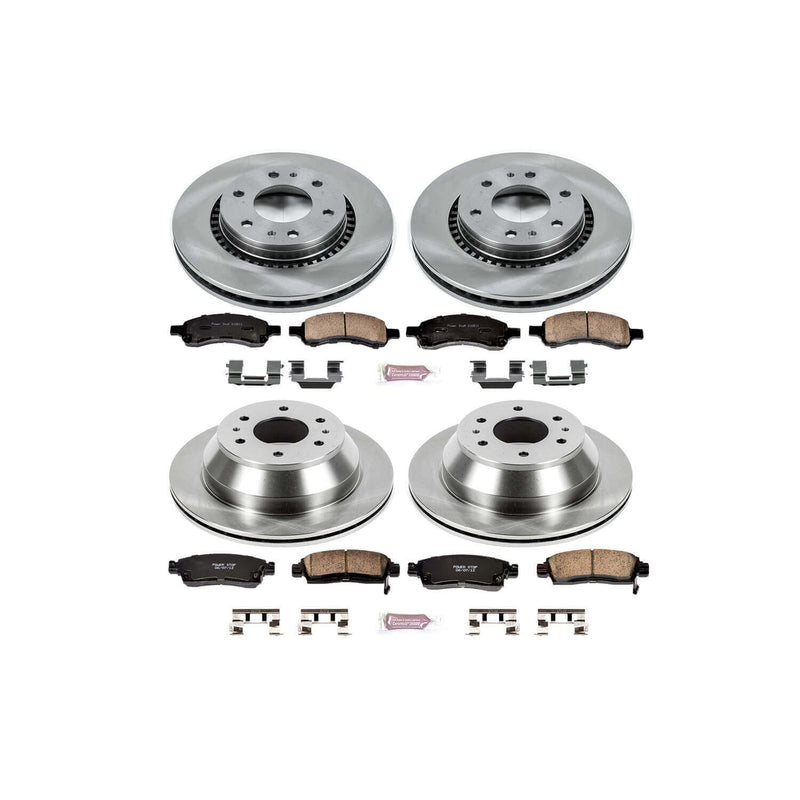Power Stop KOE2085 Autospecialty - 1-Click Daily Driver Brake Kits (Front And Rear) for 2006-2009 Buick Rainier product image