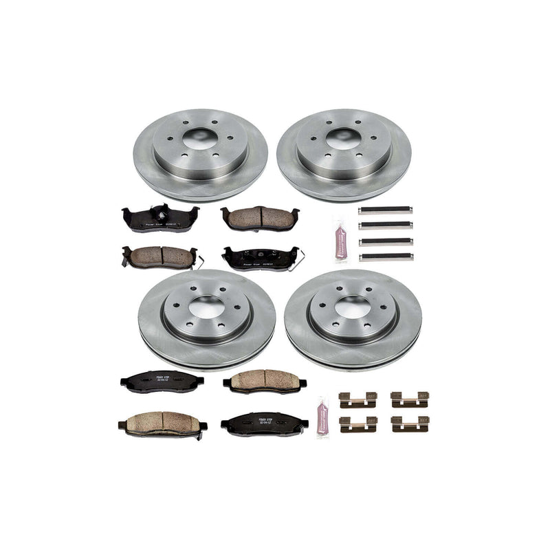 Power Stop KOE212 Autospecialty - 1-Click Daily Driver Brake Kits (Front And Rear) for 2005-2007 Infiniti QX56 product image