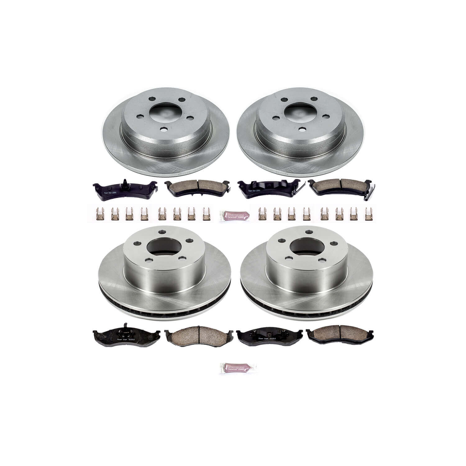 Power Stop KOE2121 Autospecialty - 1-Click Daily Driver Brake Kits (Front And Rear) for 1993-1998 Jeep Grand Cherokee product image