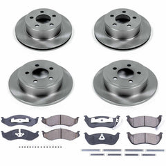 Power Stop KOE2154 Autospecialty - 1-Click Daily Driver Brake Kits (Front And Rear) for 2003-2006 Jeep Wrangler product image