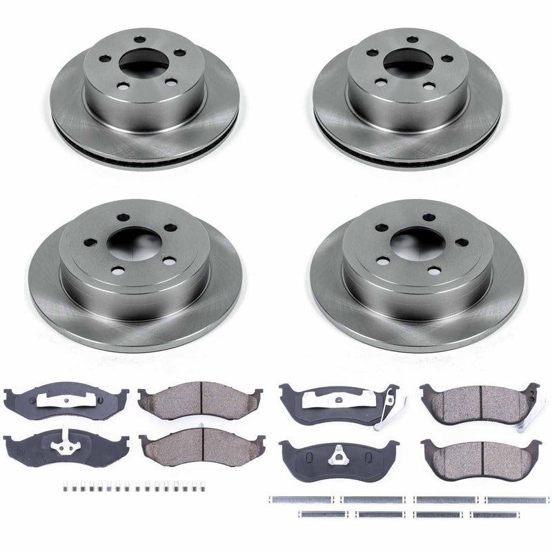 Power Stop KOE2154 Autospecialty - 1-Click Daily Driver Brake Kits (Front And Rear) for 2003-2006 Jeep Wrangler product image