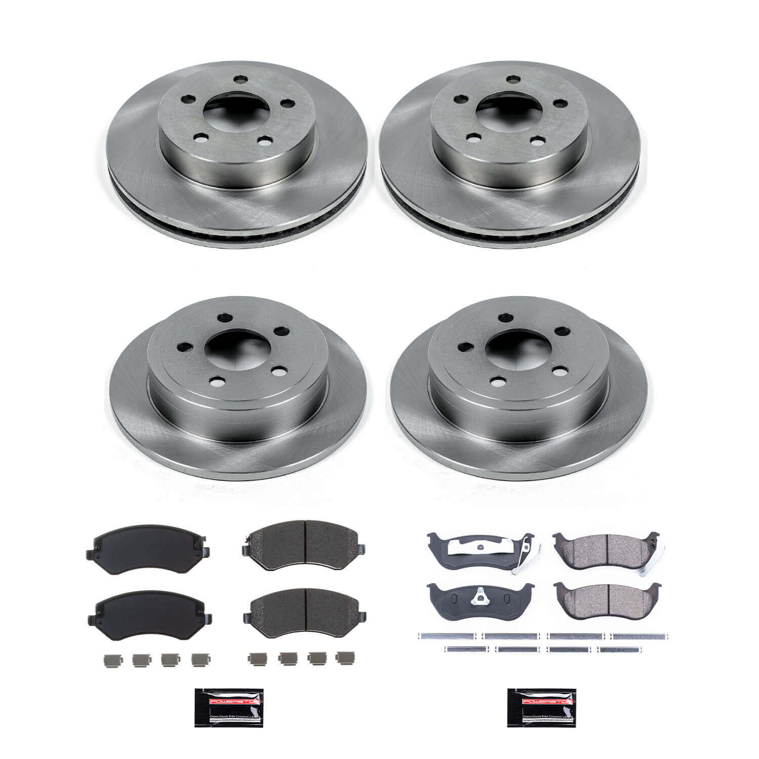 Power Stop KOE2162 Autospecialty - 1-Click Daily Driver Brake Kits (Front And Rear) for 2003-2007 Jeep Liberty product image