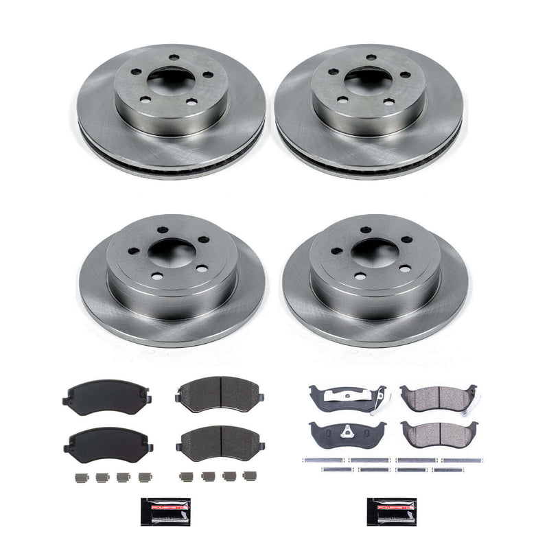 Power Stop KOE2162 Autospecialty - 1-Click Daily Driver Brake Kits (Front And Rear) for 2003-2007 Jeep Liberty product image