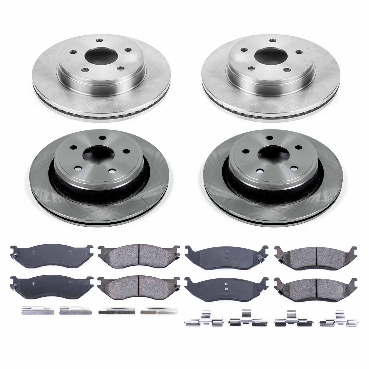Power Stop KOE2166 Autospecialty - 1-Click Daily Driver Brake Kits (Front And Rear) for 2002-2006 Dodge Durango product image