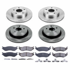 Power Stop KOE2166 Autospecialty - 1-Click Daily Driver Brake Kits (Front And Rear) for 2002-2006 Dodge Durango product image