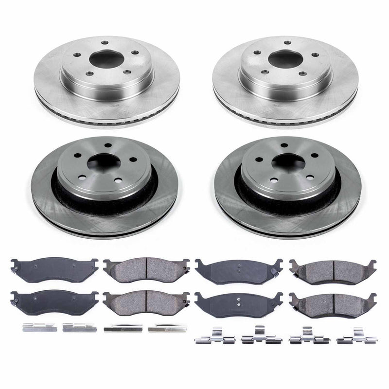 Power Stop KOE2166 Autospecialty - 1-Click Daily Driver Brake Kits (Front And Rear) for 2002-2006 Dodge Durango product image