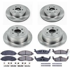 Power Stop KOE2188 Autospecialty - 1-Click Daily Driver Brake Kits (Front And Rear) for 2003-2004 Dodge Dakota product image