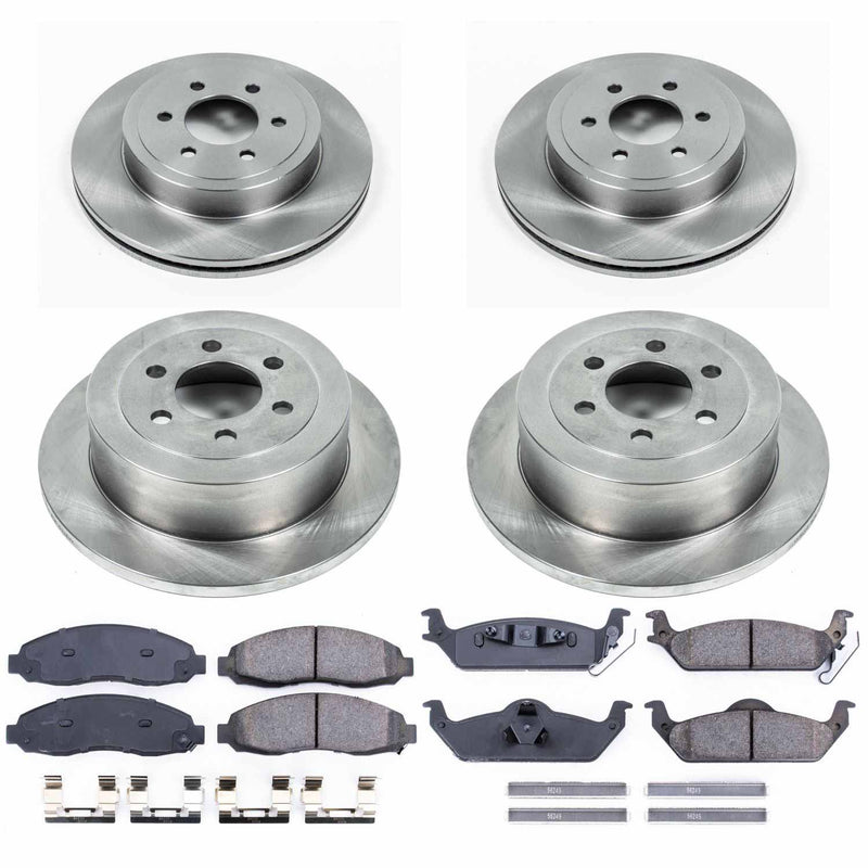 Power Stop KOE2188 Autospecialty - 1-Click Daily Driver Brake Kits (Front And Rear) for 2003-2004 Dodge Dakota product image