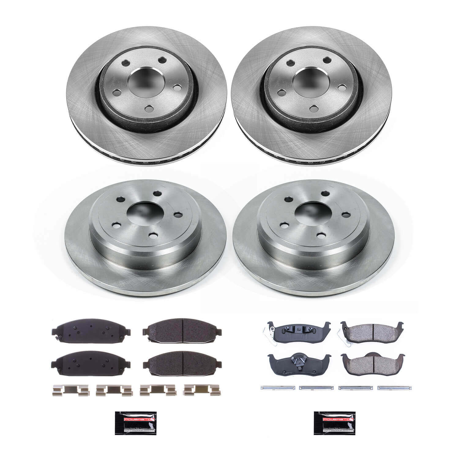 Power Stop KOE2220 Autospecialty - 1-Click Daily Driver Brake Kits (Front And Rear) for 2005-2010 Jeep Commander product image