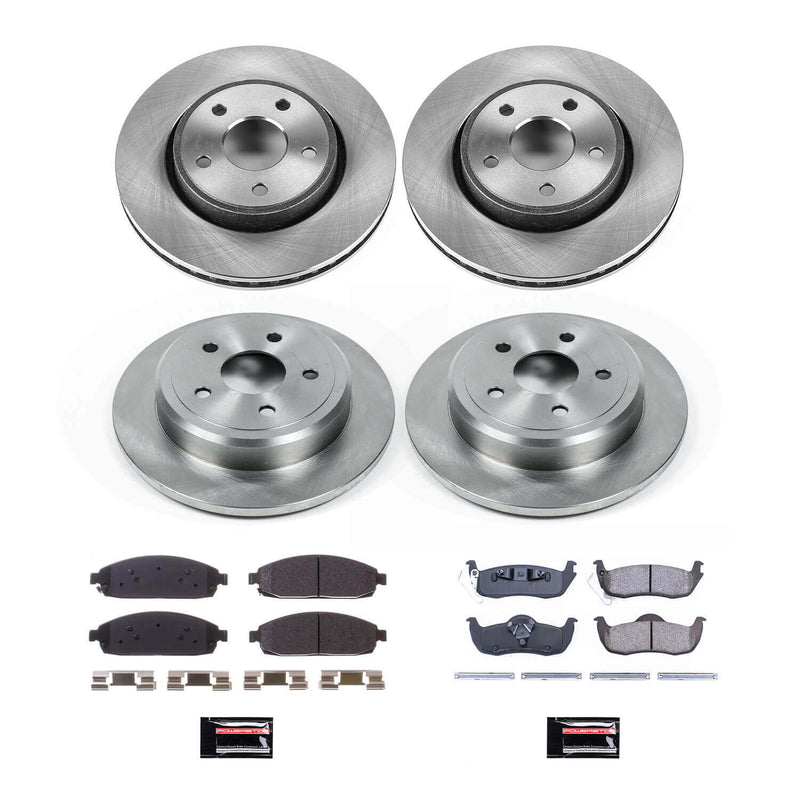 Power Stop KOE2220 Autospecialty - 1-Click Daily Driver Brake Kits (Front And Rear) for 2005-2010 Jeep Commander product image