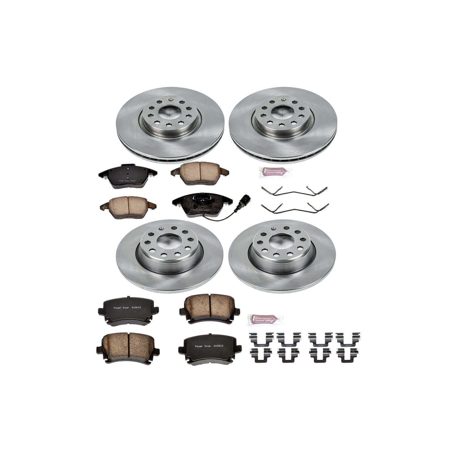 Power Stop KOE2260 Autospecialty - 1-Click Daily Driver Brake Kits (Front And Rear) for 2006-2010 Audi A3 product image