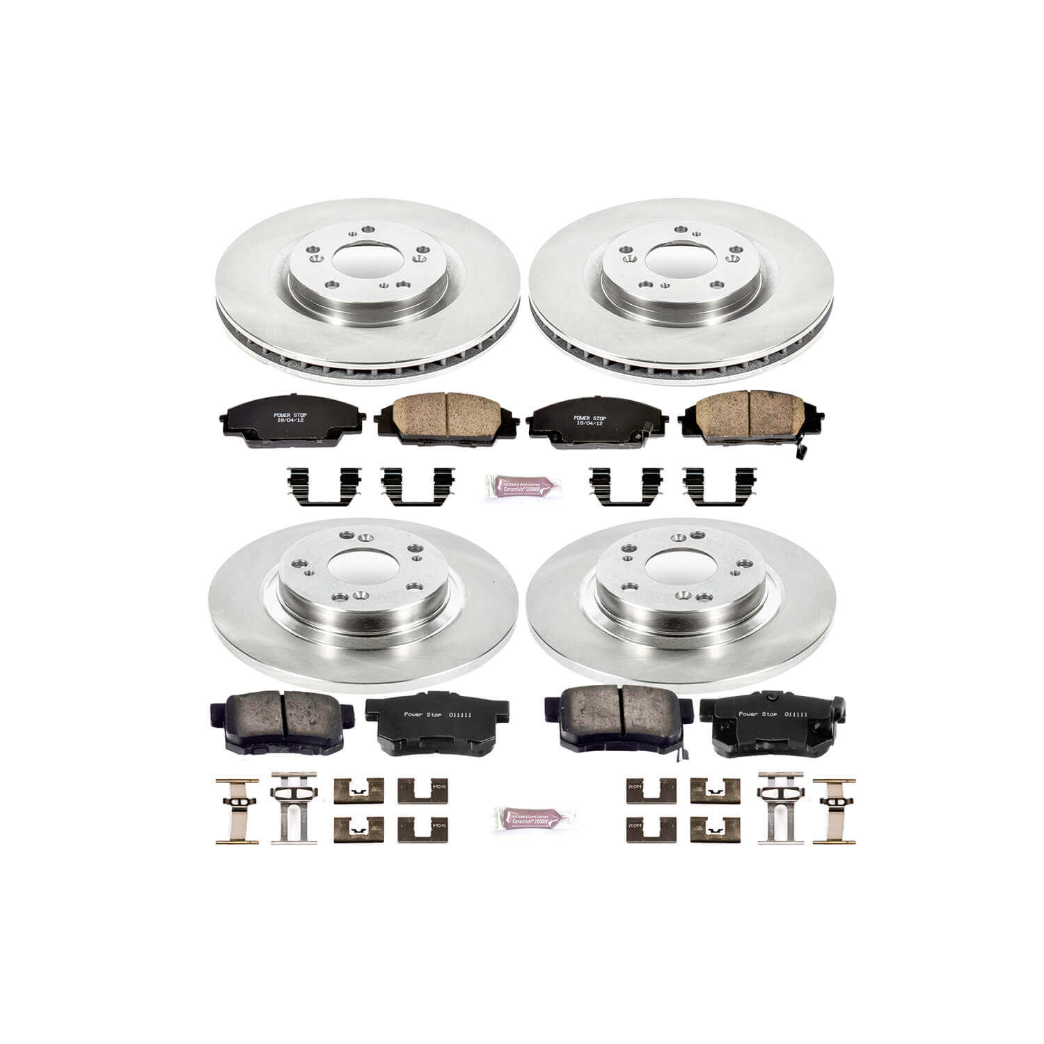 Power Stop KOE2277 Autospecialty - 1-Click Daily Driver Brake Kits (Front And Rear) for 2000-2009 Honda S2000 product image