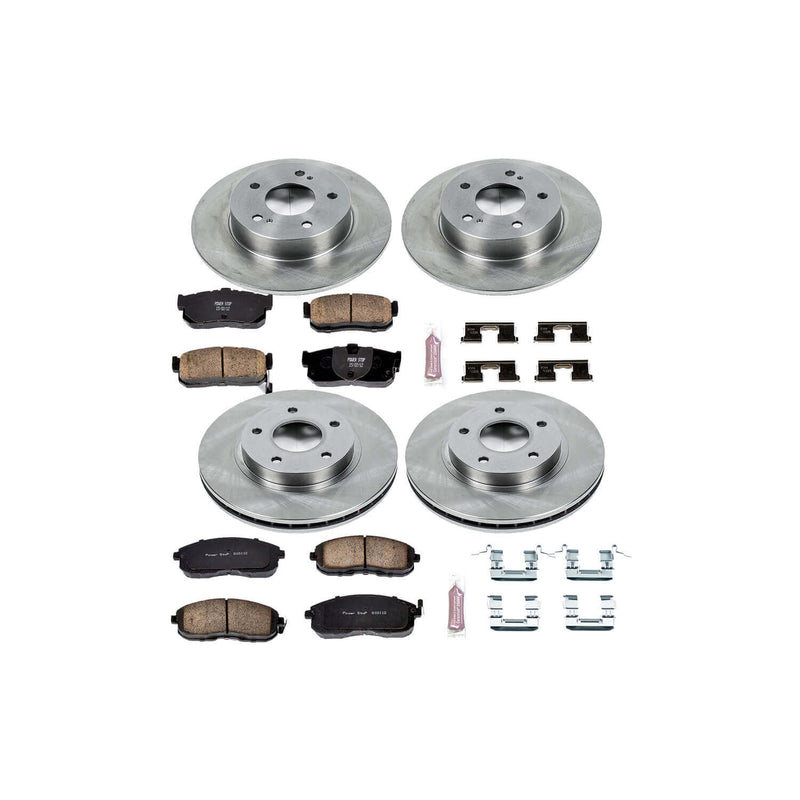 Power Stop KOE2281 Autospecialty - 1-Click Daily Driver Brake Kits (Front And Rear) for 2000-2001 Infiniti I30 product image