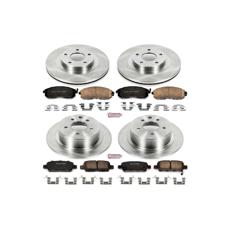 Power Stop KOE2283 Autospecialty - 1-Click Daily Driver Brake Kits (Front And Rear) for 2002-2006 Nissan Altima product image