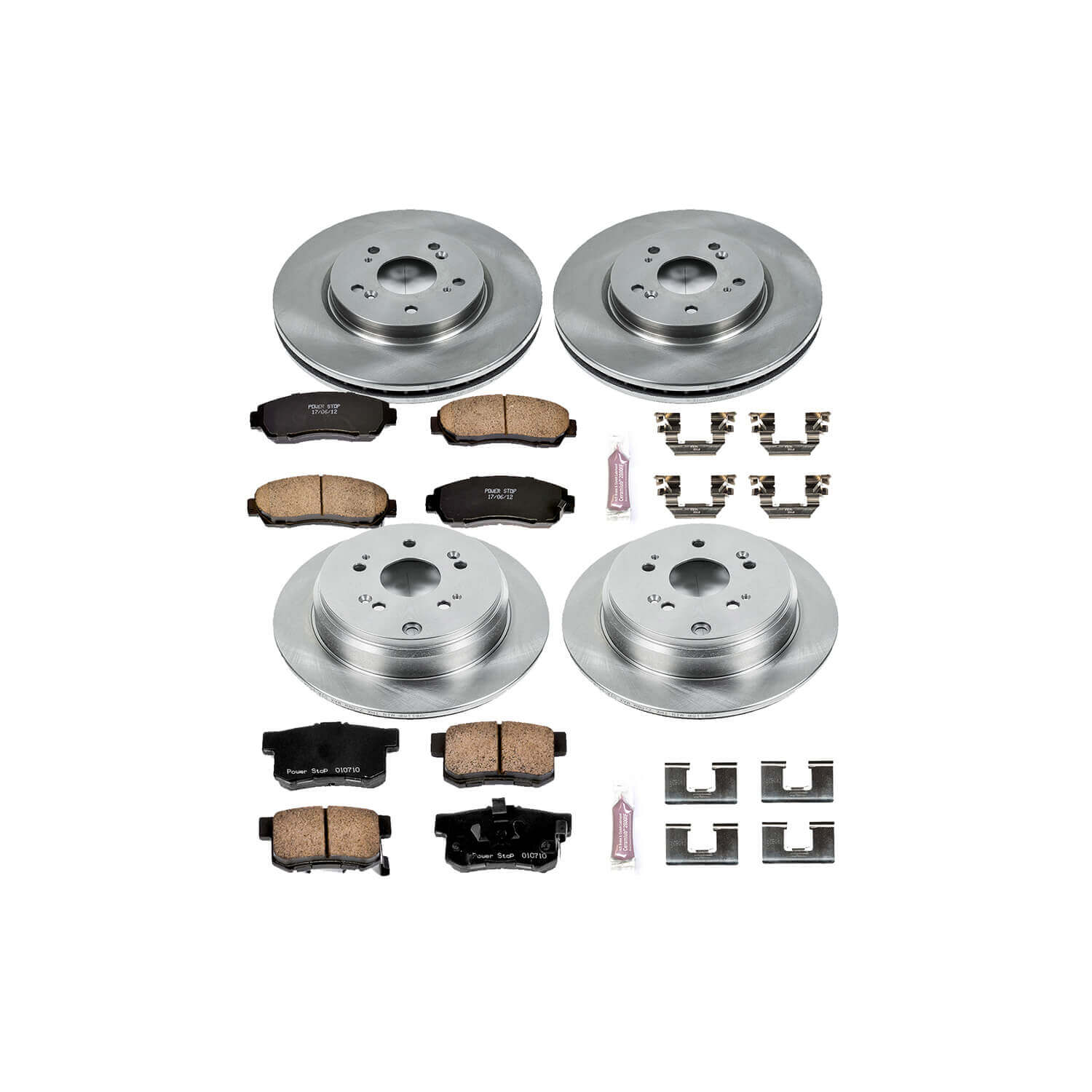 Power Stop KOE229 Autospecialty - 1-Click Daily Driver Brake Kits (Front And Rear) for 2007-2012 Acura RDX product image