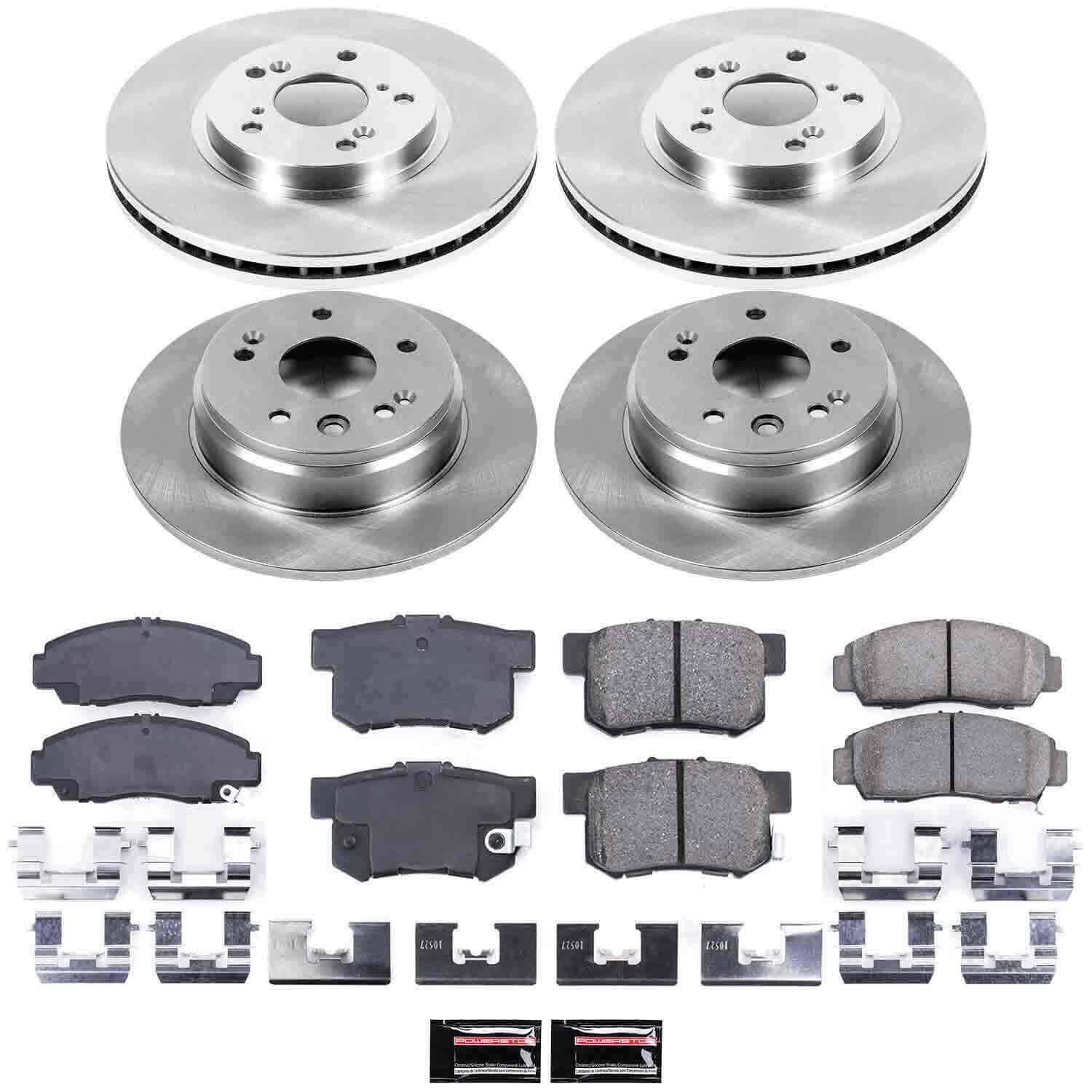 Power Stop KOE2295 Autospecialty - 1-Click Daily Driver Brake Kits (Front And Rear) for 1999-2003 Acura Tl product image