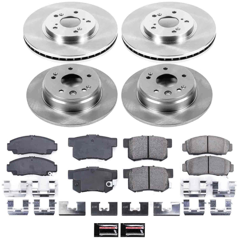Power Stop KOE2295 Autospecialty - 1-Click Daily Driver Brake Kits (Front And Rear) for 1999-2003 Acura Tl product image