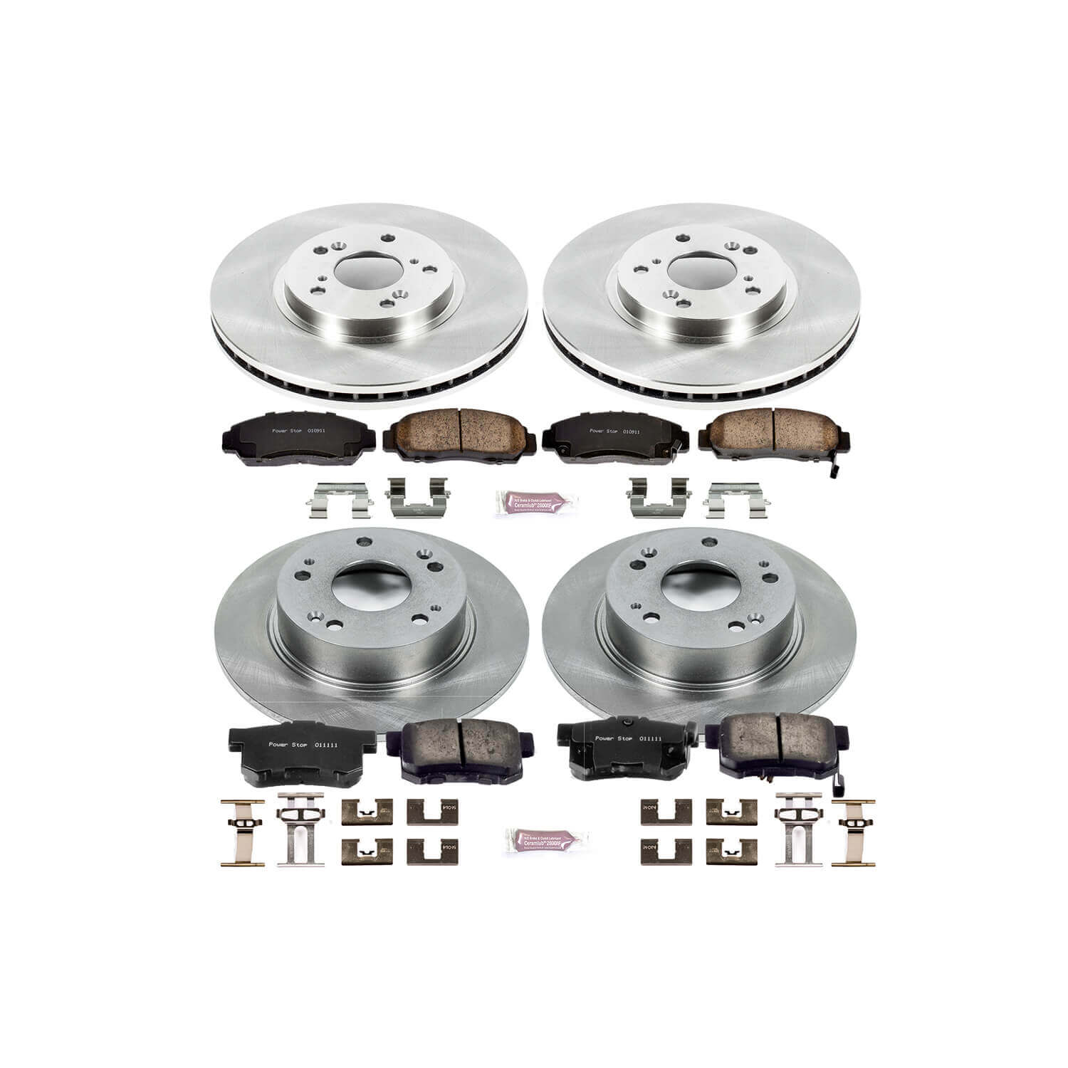 Power Stop KOE2297 Autospecialty - 1-Click Daily Driver Brake Kits (Front And Rear) for 2003-2008 Acura Tsx product image