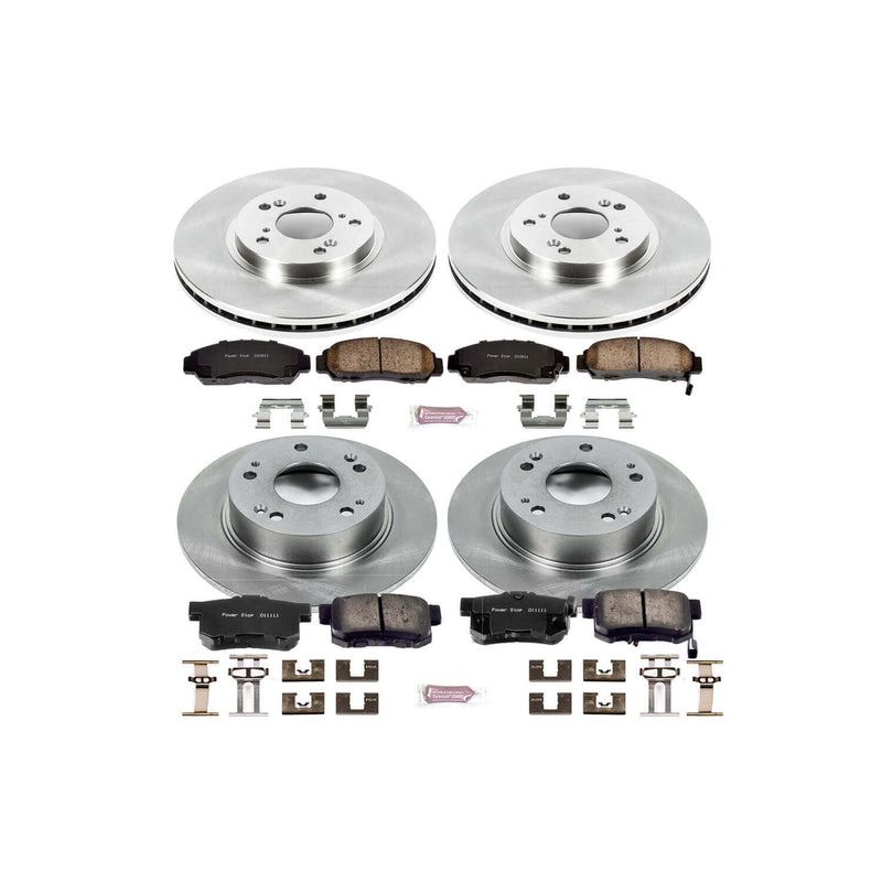 Power Stop KOE2297 Autospecialty - 1-Click Daily Driver Brake Kits (Front And Rear) for 2003-2008 Acura Tsx product image