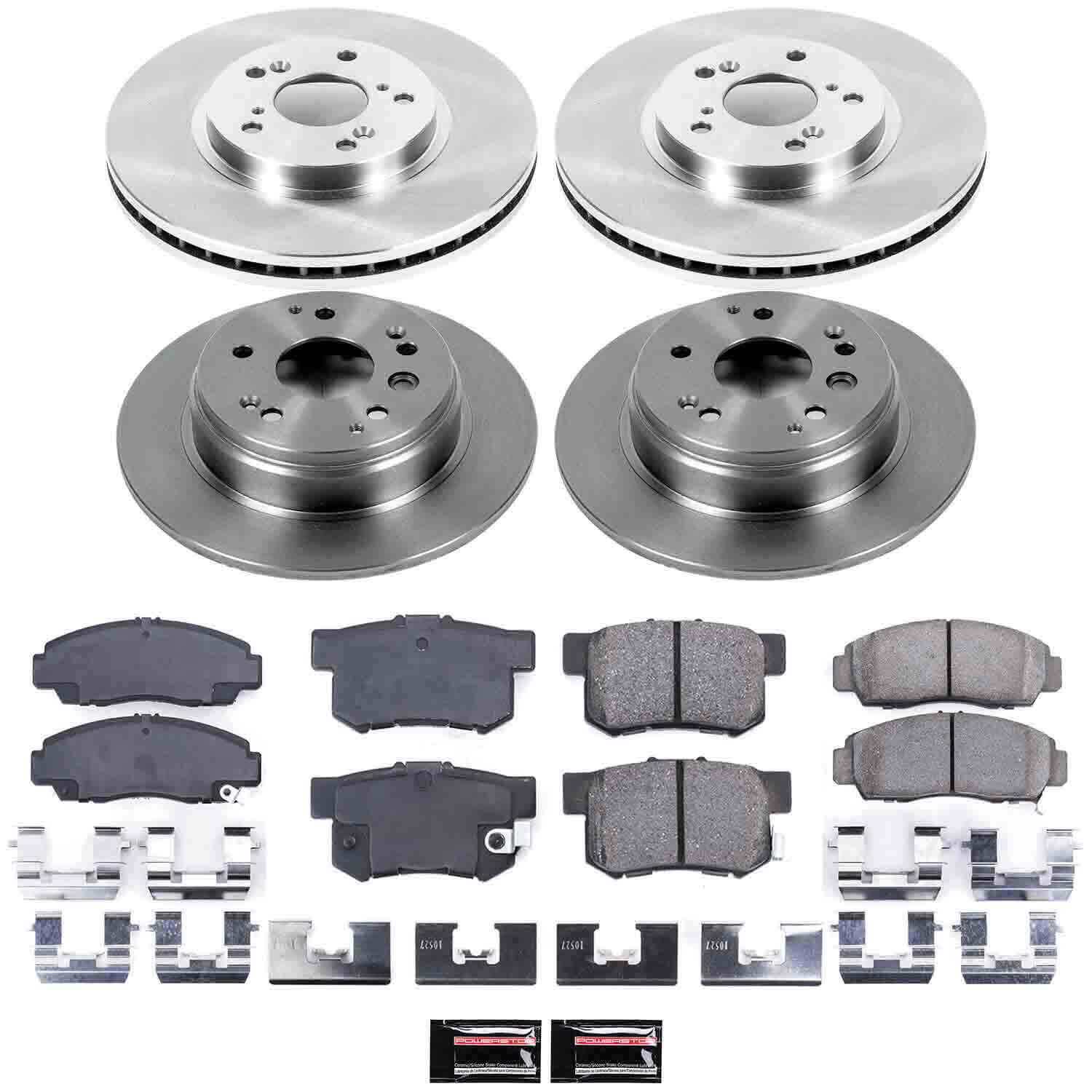 Power Stop KOE2298 Autospecialty - 1-Click Daily Driver Brake Kits (Front And Rear) for 2004-2008 Acura Tl product image