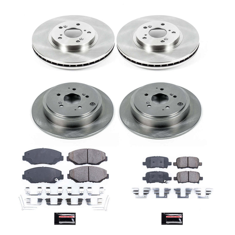 Power Stop KOE2303 Autospecialty - 1-Click Daily Driver Brake Kits (Front And Rear) for 2003-2008 Honda Pilot product image