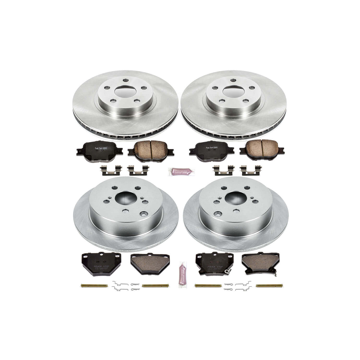 Power Stop KOE2314 Autospecialty - 1-Click Daily Driver Brake Kits (Front And Rear) for 2000-2005 Toyota Celica product image