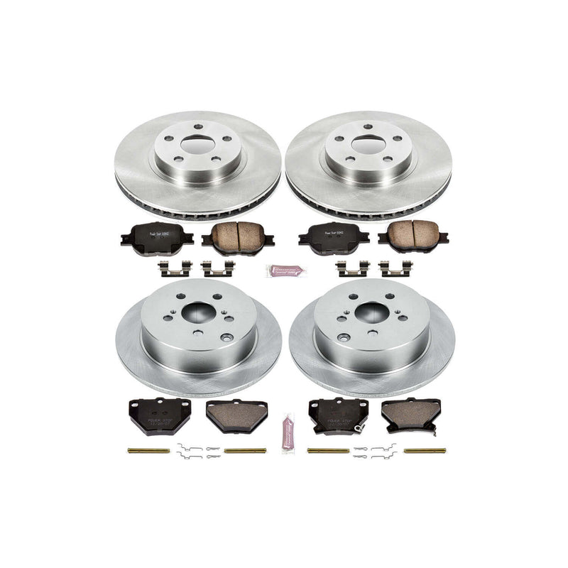 Power Stop KOE2314 Autospecialty - 1-Click Daily Driver Brake Kits (Front And Rear) for 2000-2005 Toyota Celica product image