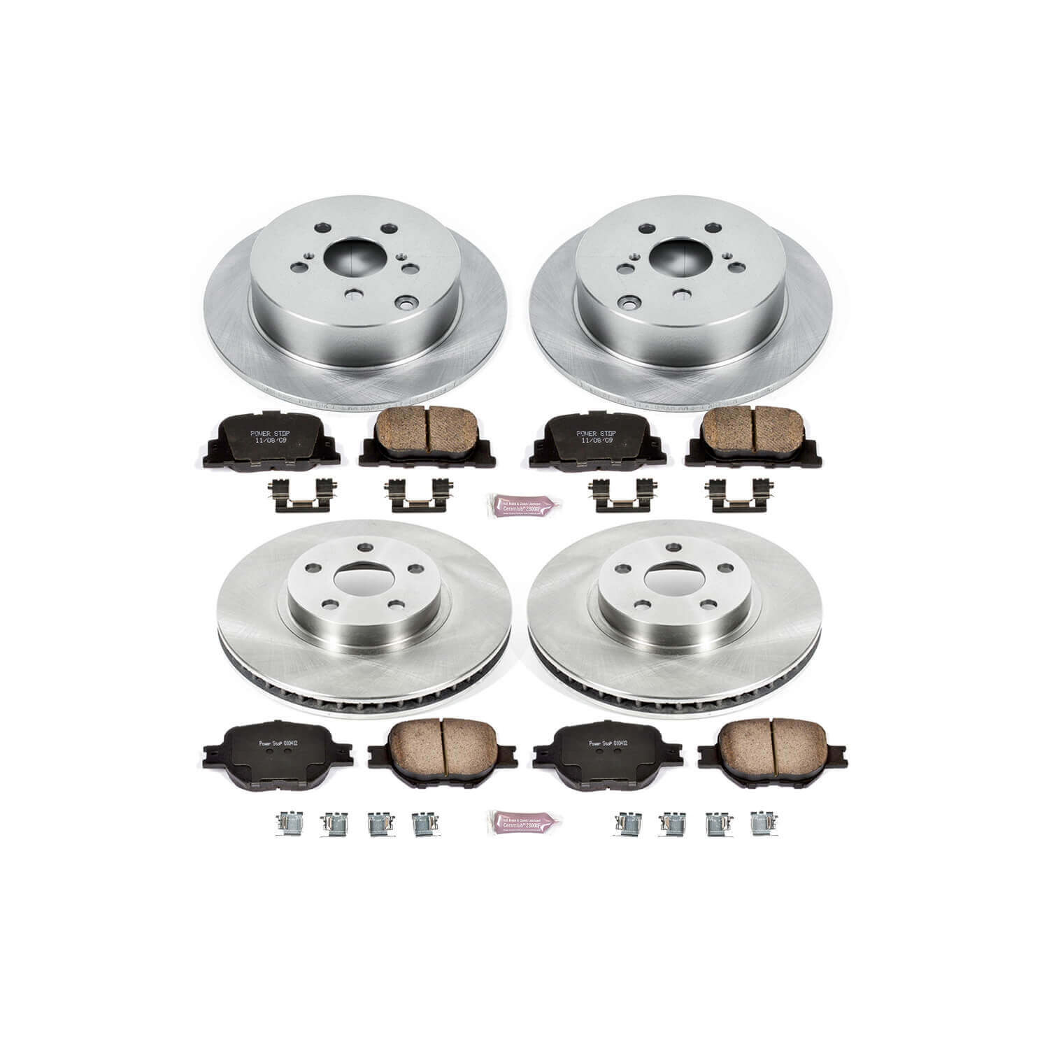 Power Stop KOE2315 Autospecialty - 1-Click Daily Driver Brake Kits (Front And Rear) for 2005-2010 Scion Tc product image