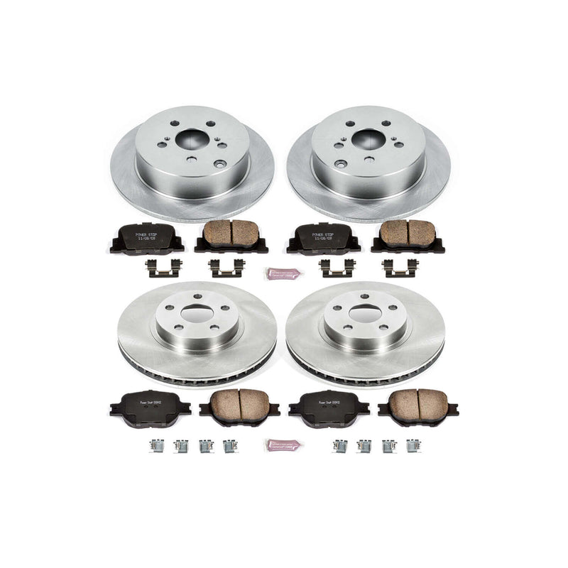 Power Stop KOE2315 Autospecialty - 1-Click Daily Driver Brake Kits (Front And Rear) for 2005-2010 Scion Tc product image