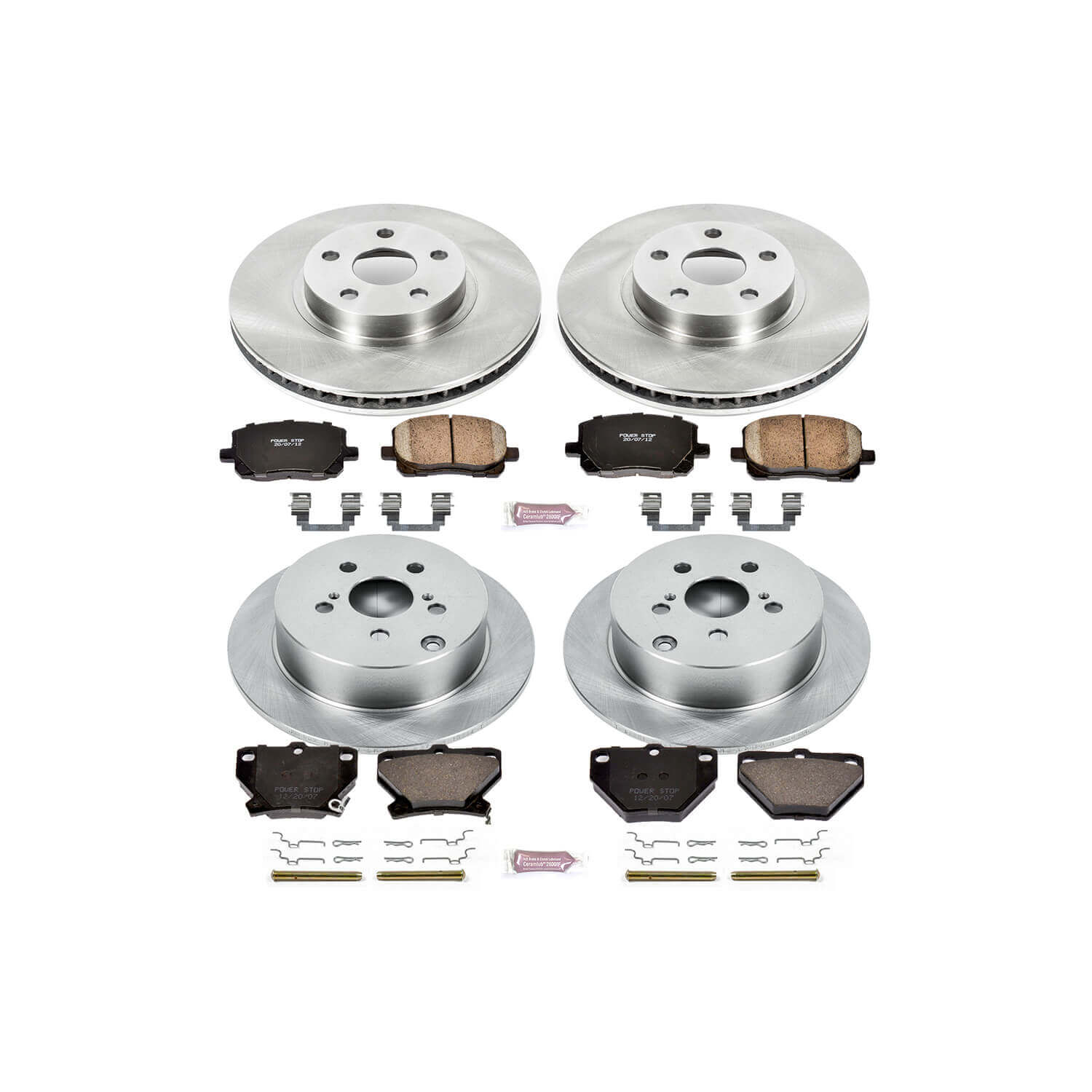 Power Stop KOE2317 Autospecialty - 1-Click Daily Driver Brake Kits (Front And Rear) for 2003-2007 Pontiac Vibe product image