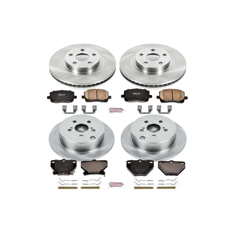 Power Stop KOE2317 Autospecialty - 1-Click Daily Driver Brake Kits (Front And Rear) for 2003-2007 Pontiac Vibe product image