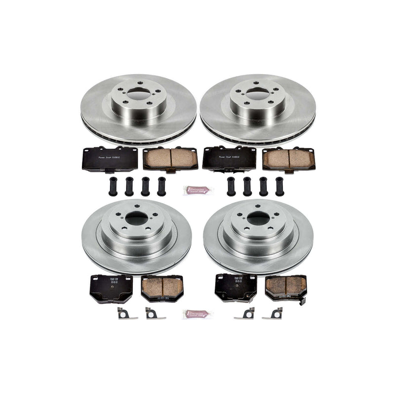 Power Stop KOE2368 Autospecialty - 1-Click Daily Driver Brake Kits (Front And Rear) for 2006-2007 Subaru Impreza product image